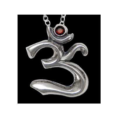 Om Necklace with Amethyst