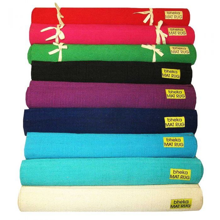 Cotton Yoga Mat Rug Solid Colors